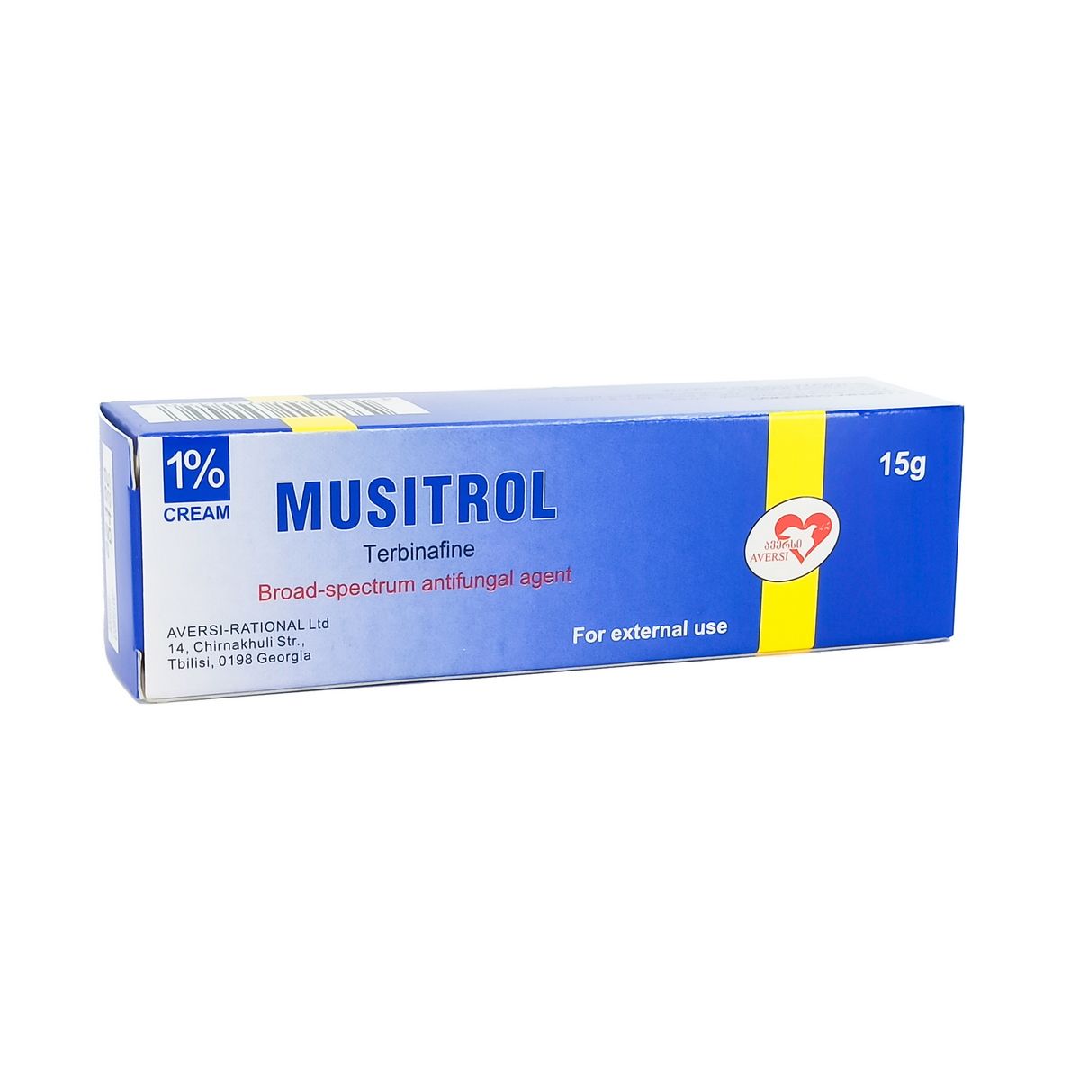 მუსიტროლი - Musitrol კრემი 1% 15გ ტუბი
