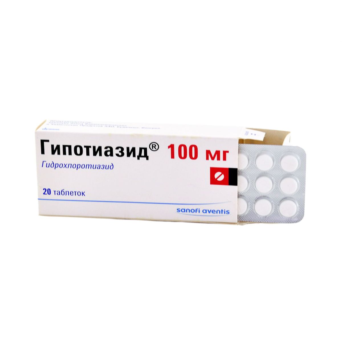 ჰიპოთიაზიდი - Hypothiazid 100 მგ 20 ტაბლეტი