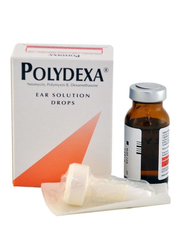პოლიდექსა - Polydexa ყურის წვეთები ფლაკონი 15მლ