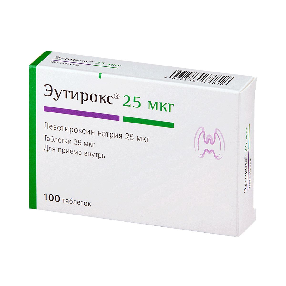 ეუთიროქსი - Euthyrox 25მკგ. 100 ტაბლეტი