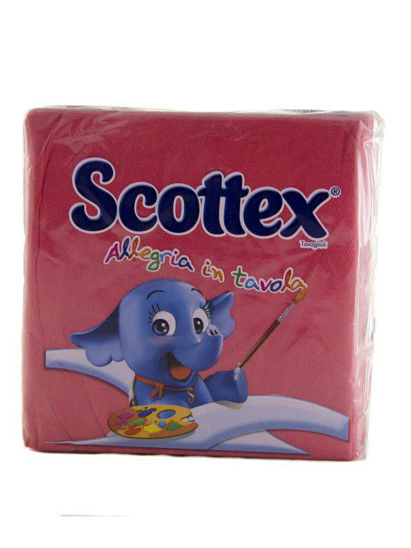 სუფრის ხელსახოცი წითელი სკოტექსი - Scottex