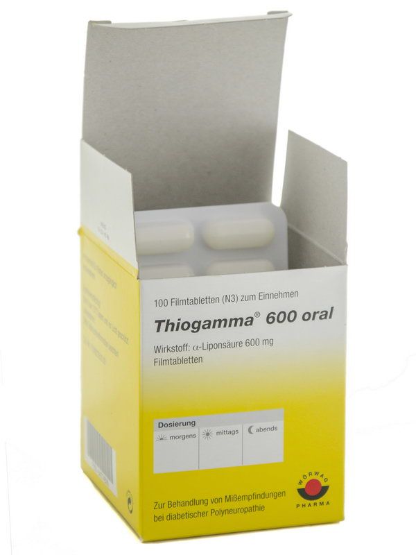ტიოგამმა - Thiogamma 600მგ 100 ტაბლეტი