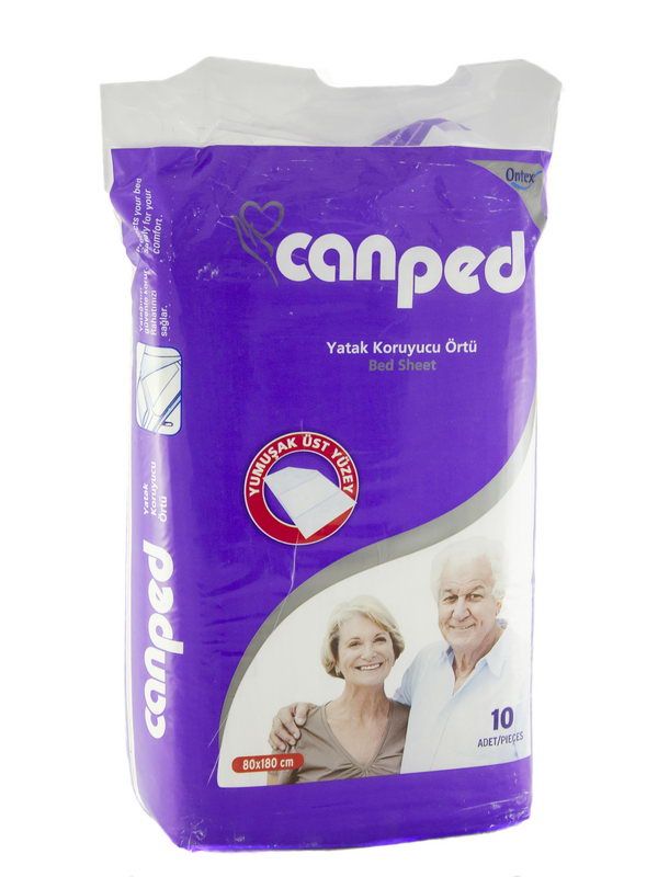 მწოლიარეთა ზეწარი 80X180 10 ცალი ქანპედი - Canped