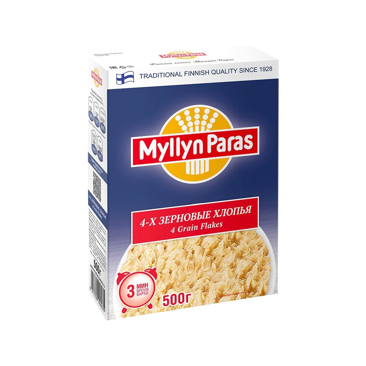 ურძეო ფაფა 1928 4 მარცვალი 500გ 8035 მილინ პარასი - Myllyn Paras