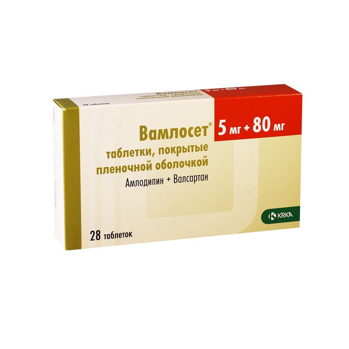 ვამლოსეტი - Vamloset 5მგ/80მგ 28 ტაბლეტი