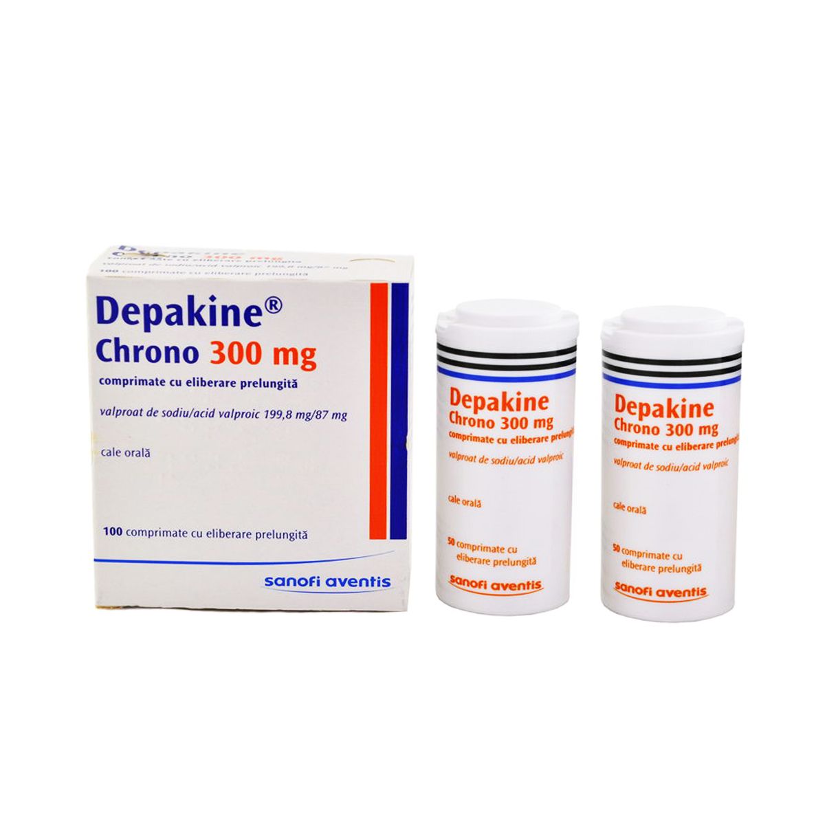 დეპაკინი ხრონო - Depakine chrono 300მგ 100 ტაბლეტი