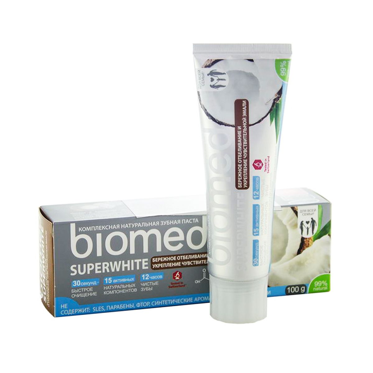 კბილის პასტა superwhite 100მლ 0058 ბიომედი - Biomed