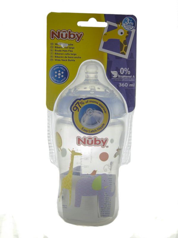 ბოთლი ნახატით 360მლ ნუბი - Nuby