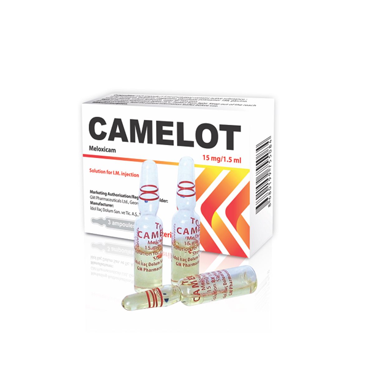 კამელოტი - CAMELOT 15მგ/1.5მლ 3 ამპულა