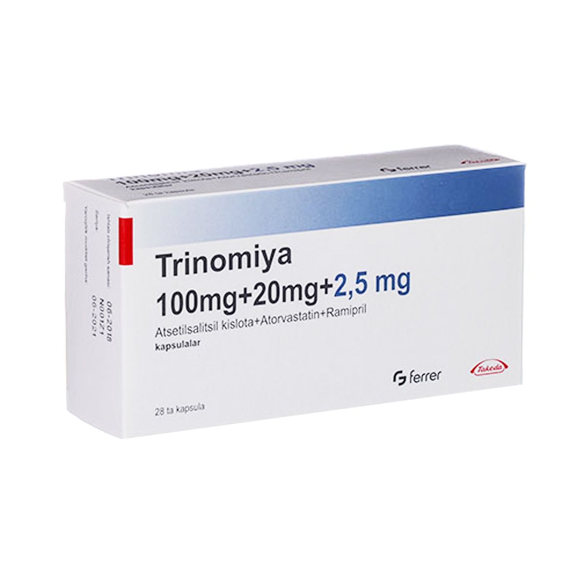 ტრინომია - Trinomia 100მგ/20მგ/2.5მგ 28 კაფსულა