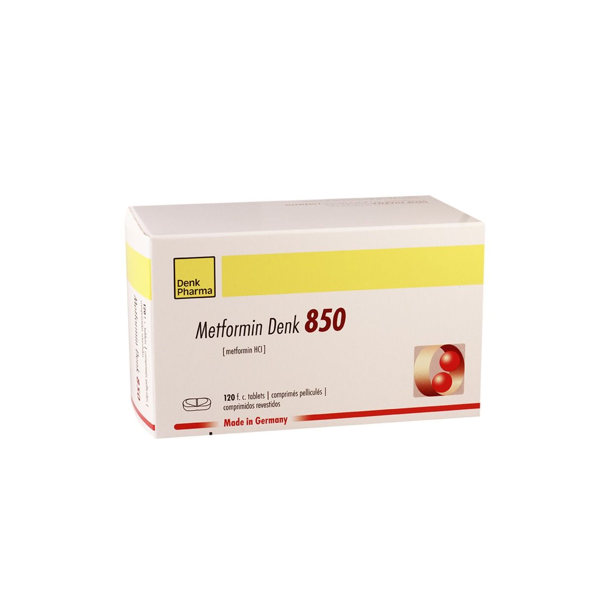 მეტფორმინი დენკი - Metformin Denk 850მგ 120 ტაბლეტი