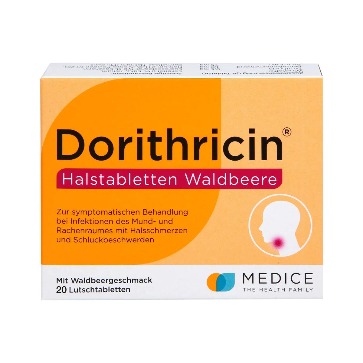 დორიტრიცინი - Doritricin ტყის კენკრა 20 ტაბლეტი