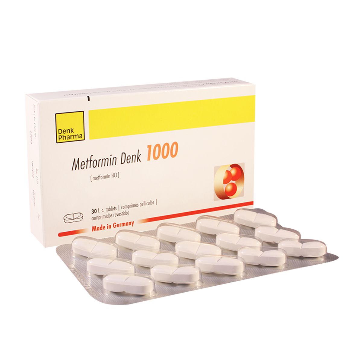 მეტფორმინი დენკი - Metformin Denk 1000მგ 30 ტაბლეტი