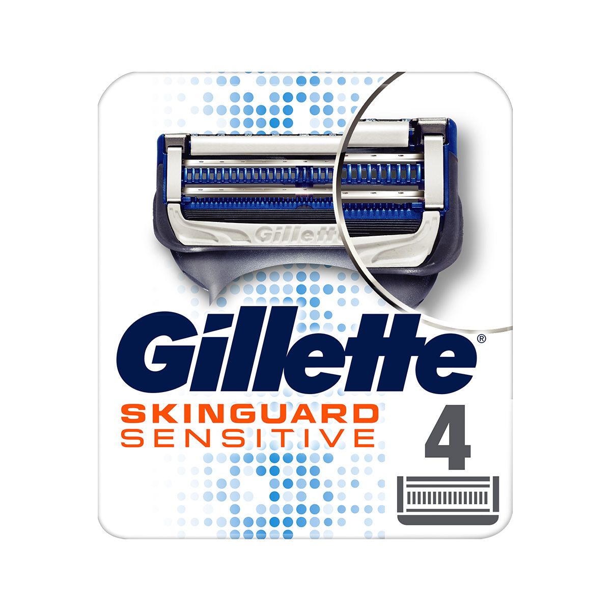 საპარსის პირი მაჩ-3 Skinguard 4 ცალი 8766 ჯილეტი - Gillette