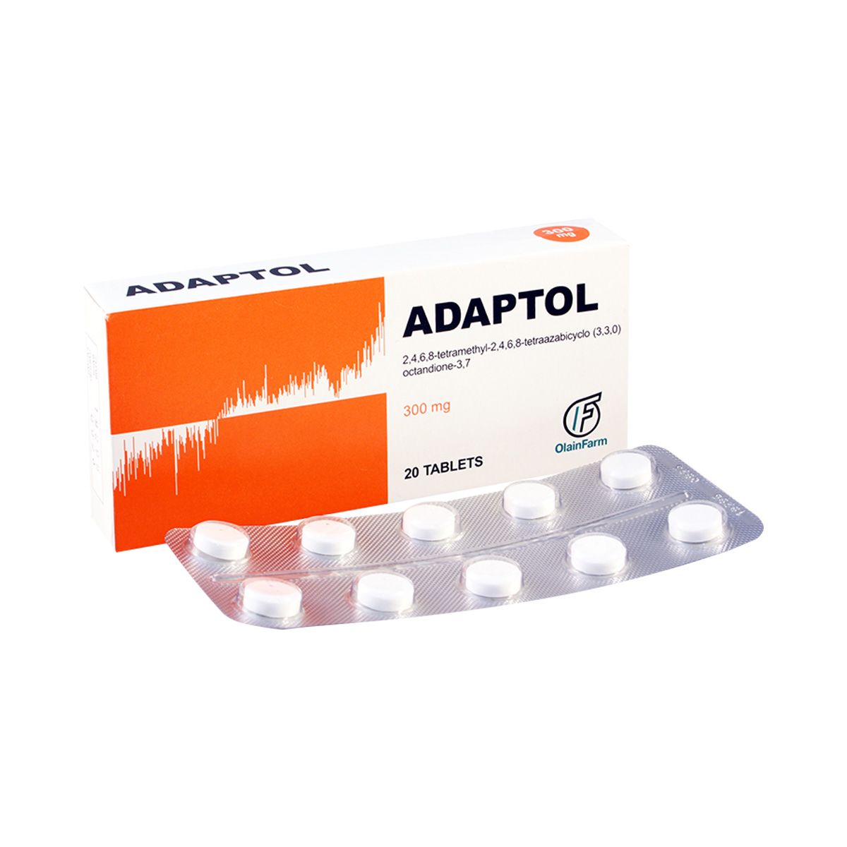 Adaptol - ადაპტოლი 300 მგ. 20 ტაბლეტი
