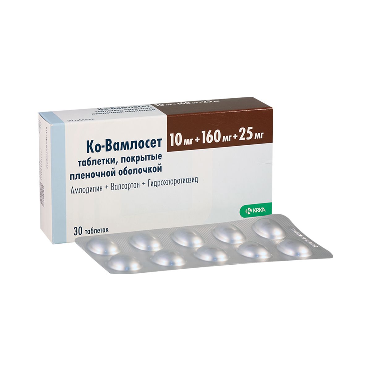 კო-ვამლოსეტი - Co-Vamloset 10/160/25 30 ტაბლეტი