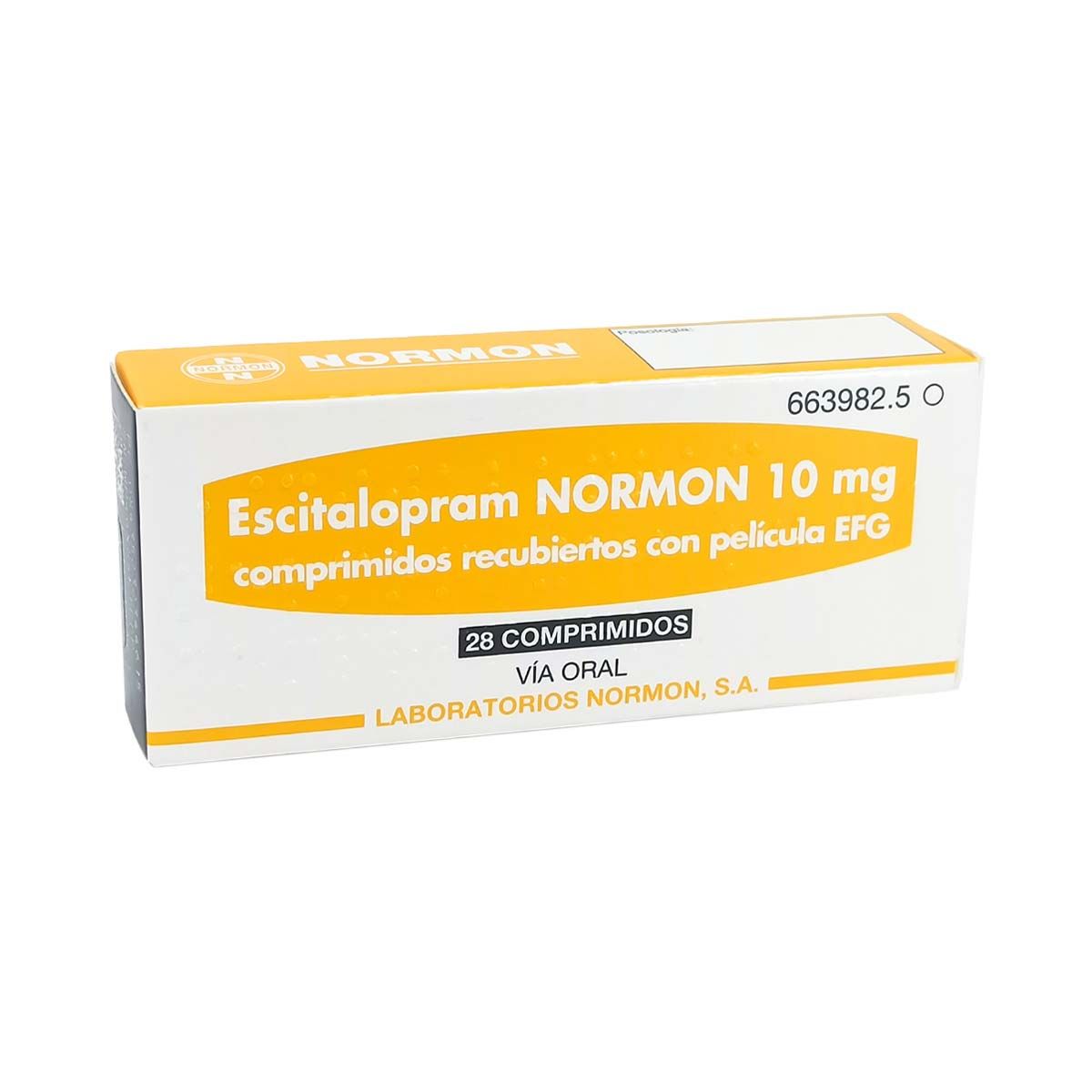ესციტალოპრამი-ნორმონი - ESCITALOPRAM NORMON 10მგ 28 ტაბლეტი