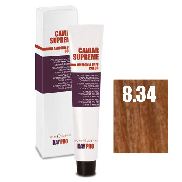 თმის საღებავი Caviar Supreme 8.34 3884 კეიპრო - Kaypro