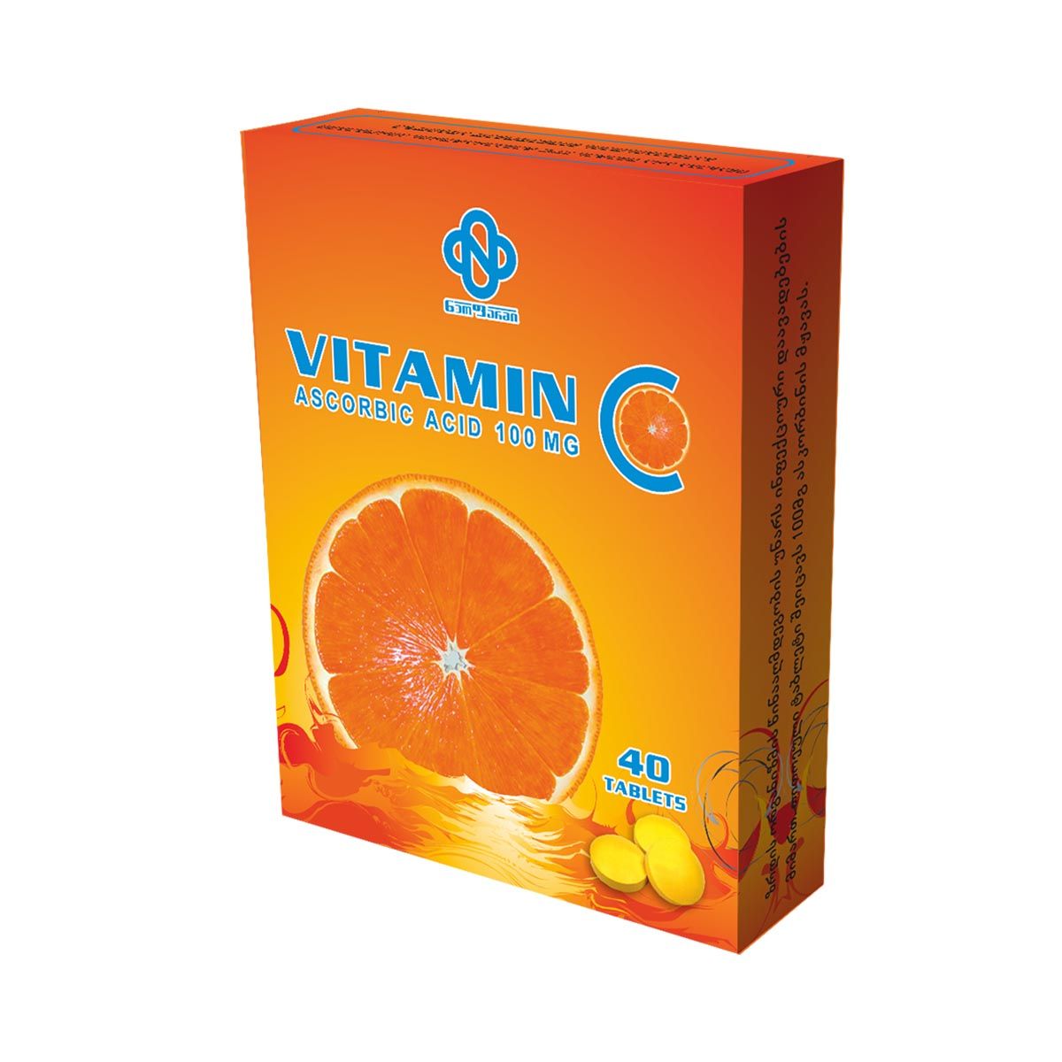 ვიტამინი C - Vitamin C 0.1გ 40 ტაბლეტი