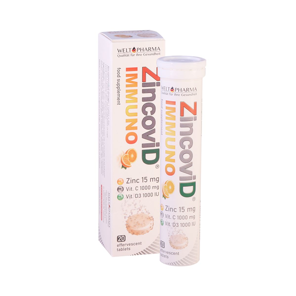 Zincovid Immuno - ცინკოვიდი იმუნო 20 შუშხუნა ტაბლეტი
