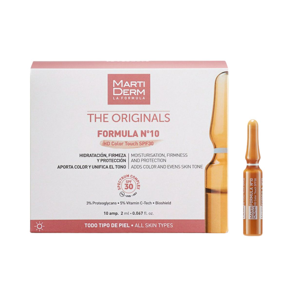 დაცვა და ფერი Spf30 The Originals 10 ამპულა 0525 მარტიდერმი - Martiderm