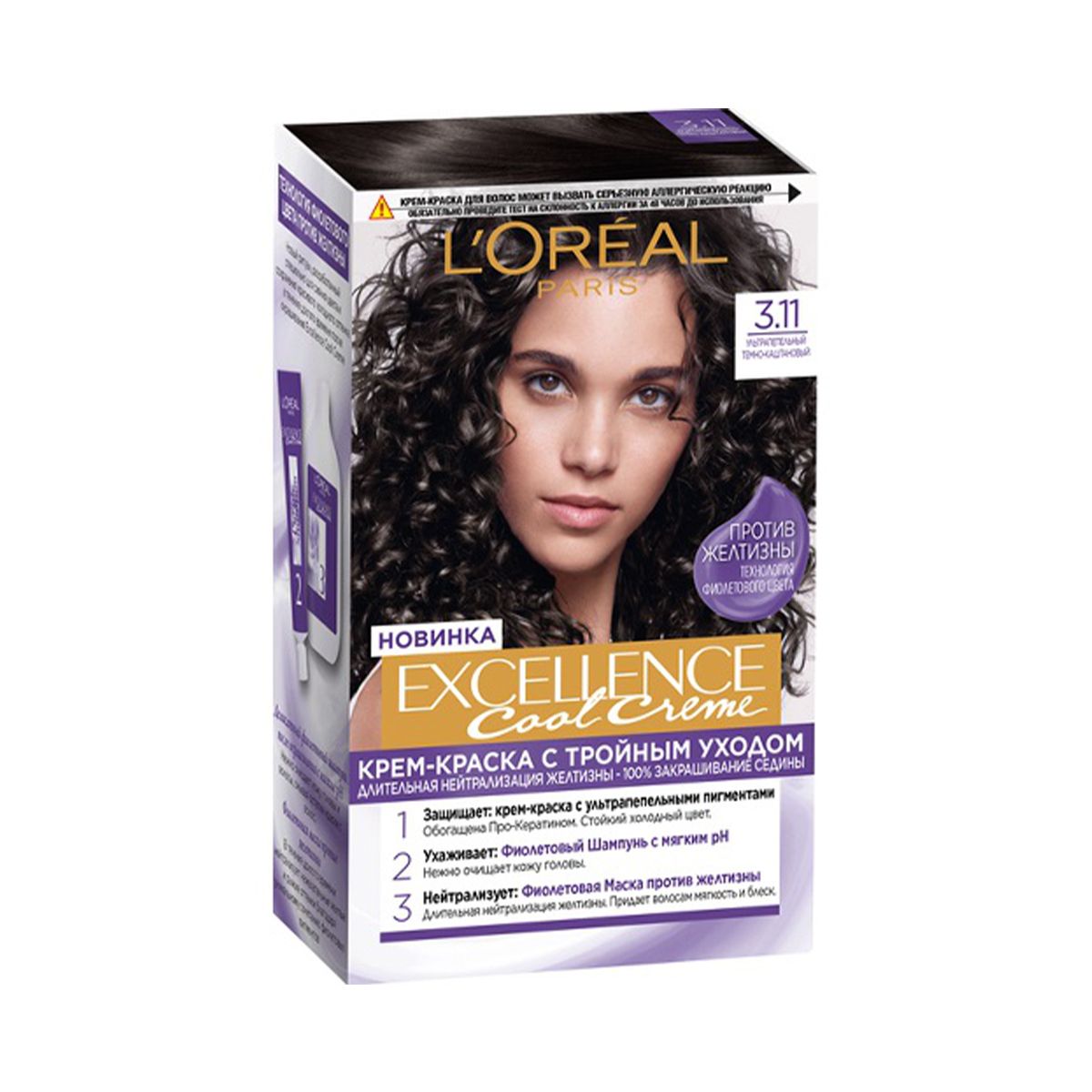 თმის საღებავი Excellence 3.11 3012 ლორეალი - Loreal