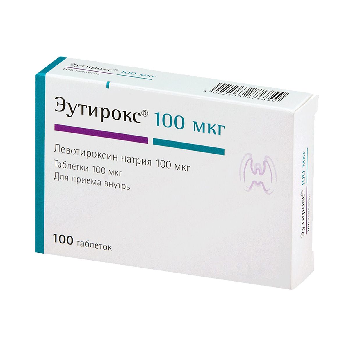 ეუთიროქსი - Eutyrox 100მკგ. 100 ტაბლეტი