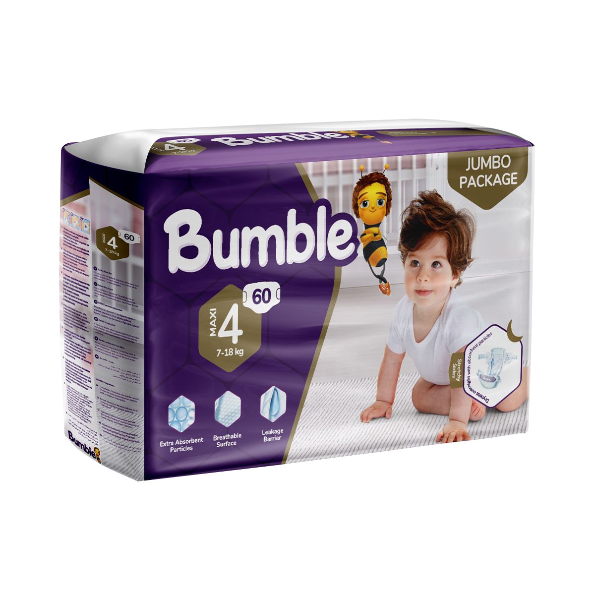 ბავშვის საფენი 7-14კგ 60 ცალი 5469 ბამბლ ბეიბი - Bumble Baby