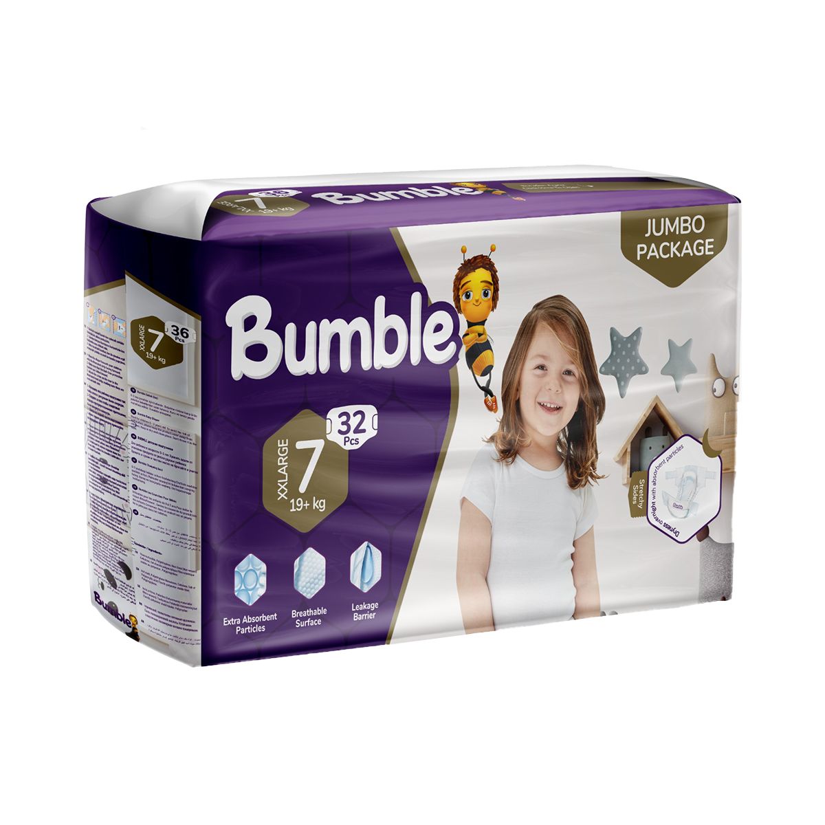 ბავშვის საფენი 19+ კგ 32 ცალი 0014 ბამბლ ბეიბი - Bumble Baby