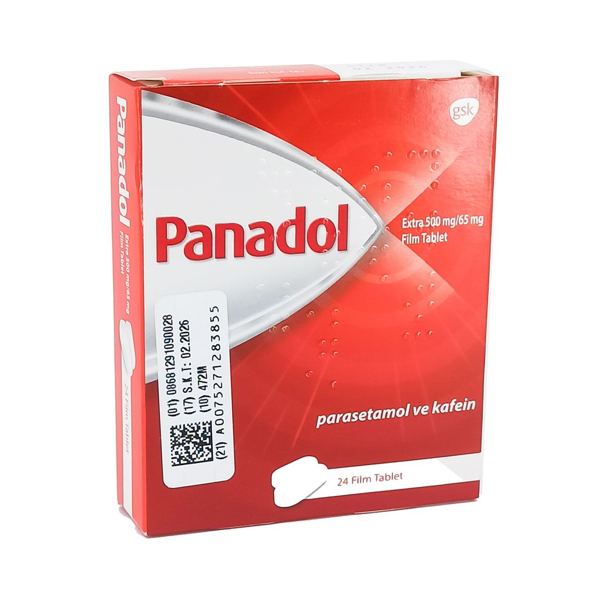 პანადოლი ექსტრა - Panadol Extra 500მგ 24ტაბლეტი