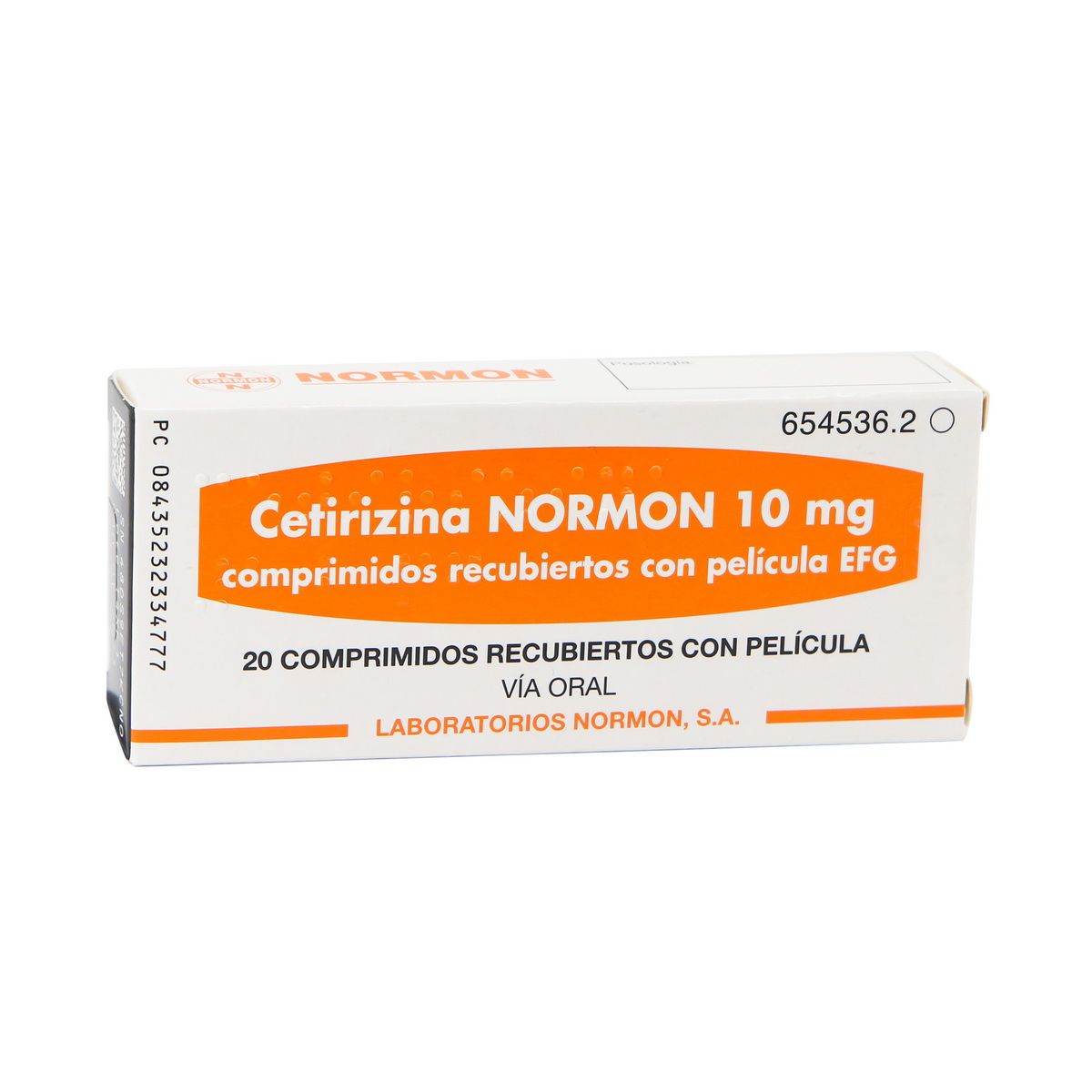 ცეტირიზინი ნორმონი - Cetirizine Normon 10მგ 20 ტაბლეტი