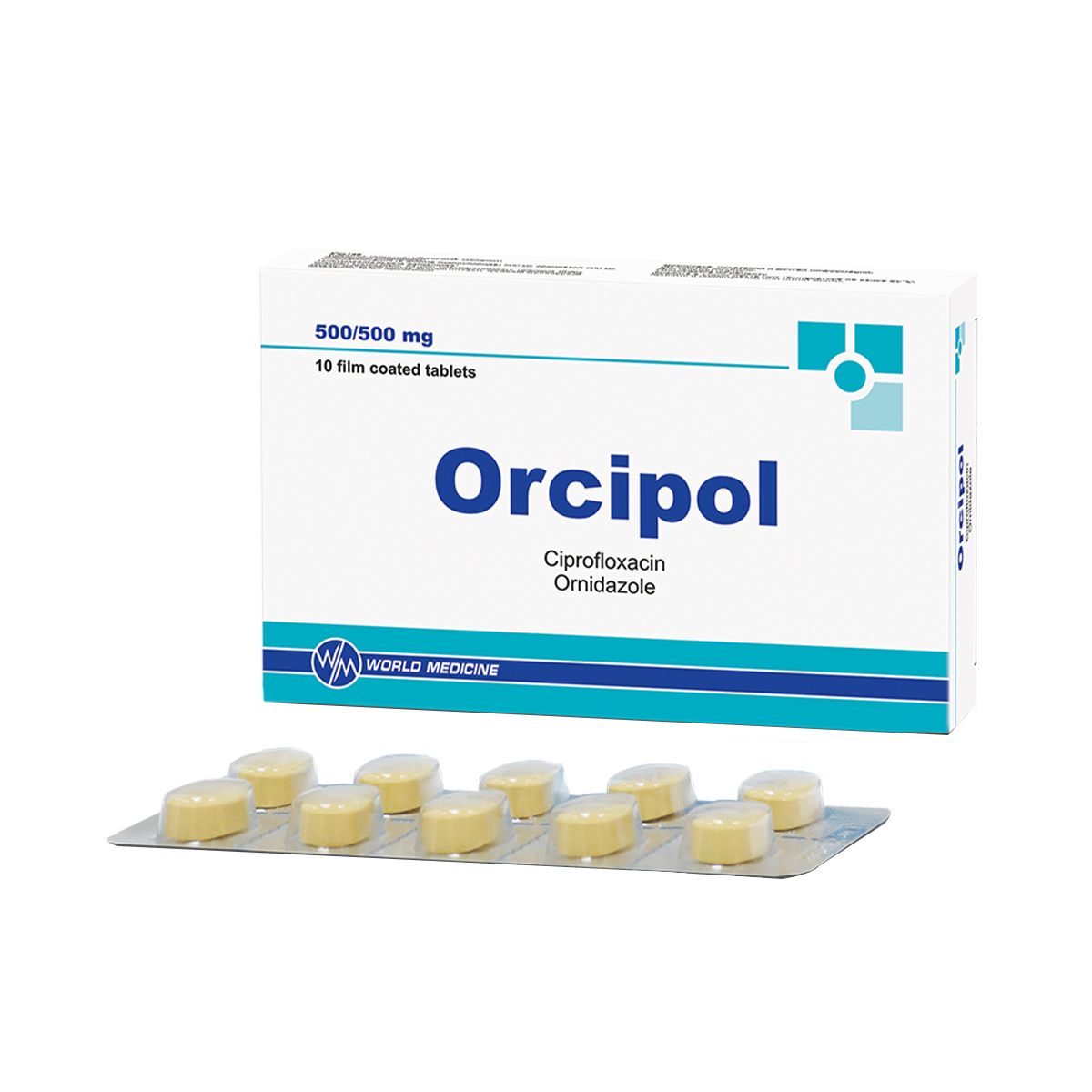ორციპოლი - Orcipol 500მგ/500მგ 10 ტაბლეტი