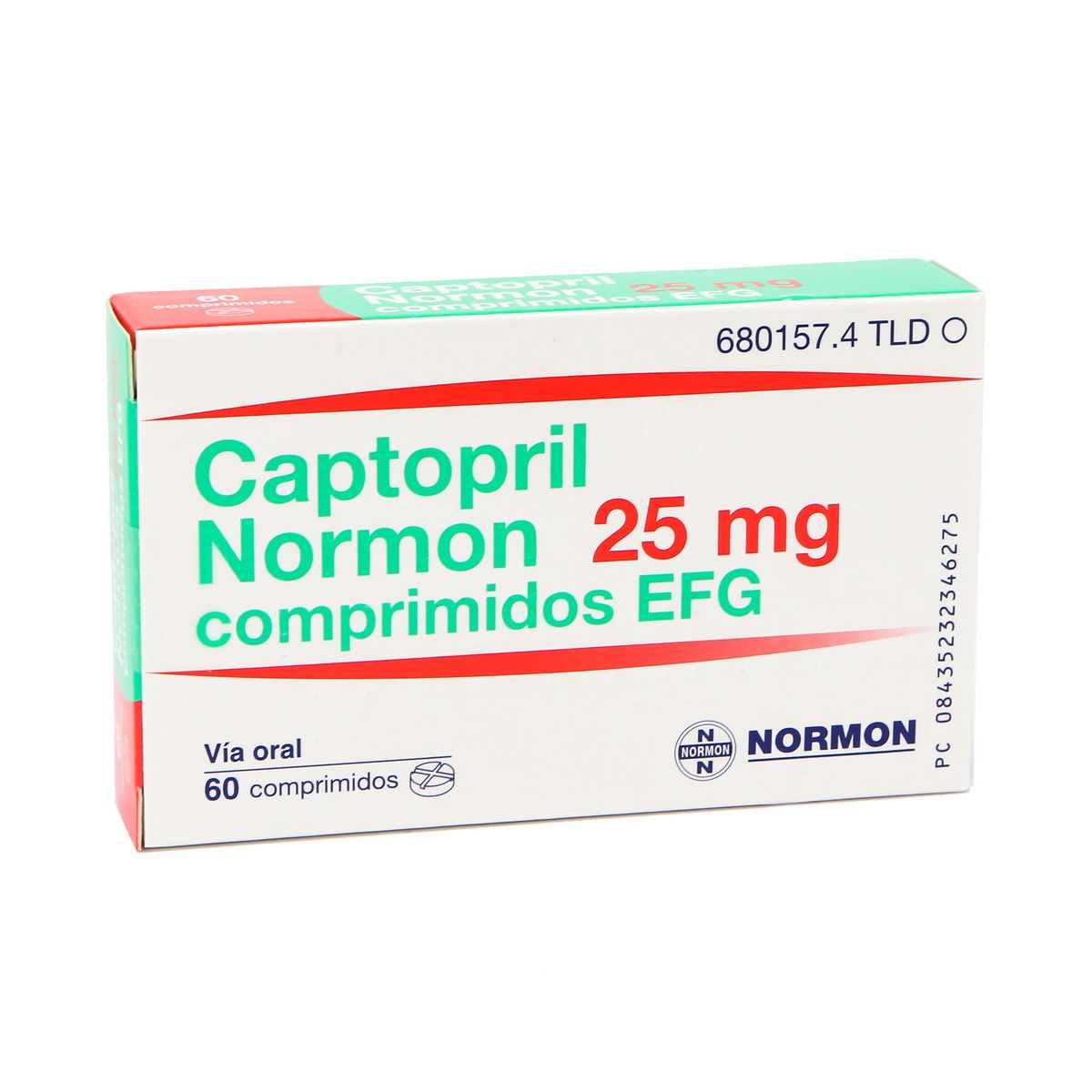 კაპტოპრილი ნორმონი - Captopril Normon 25მგ 60 ტაბლეტი