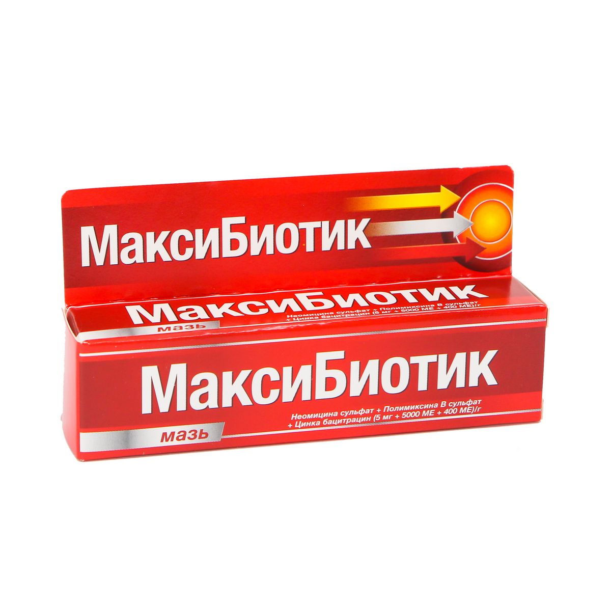 მაქსიბიოტიკი - Maxibiotic მალამო 5გ.