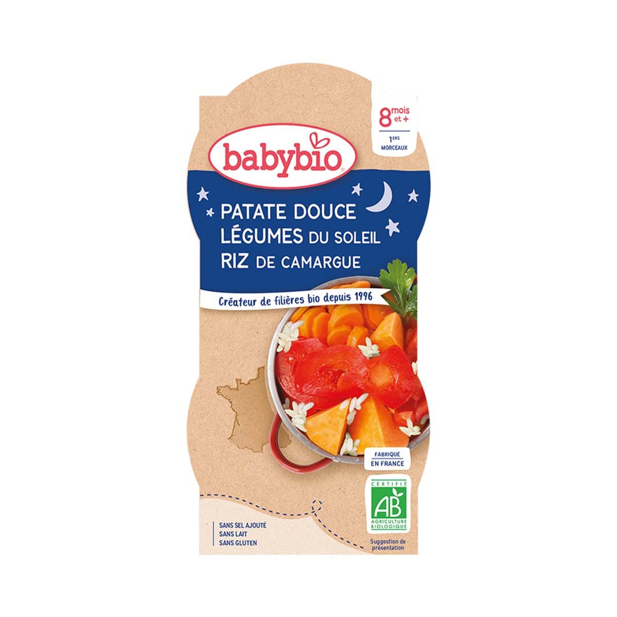 BabyBio - ბეიბი ბიო მენიუ ძილი ნებისა სტაფილო და გოგრა 2 ცალი 0576