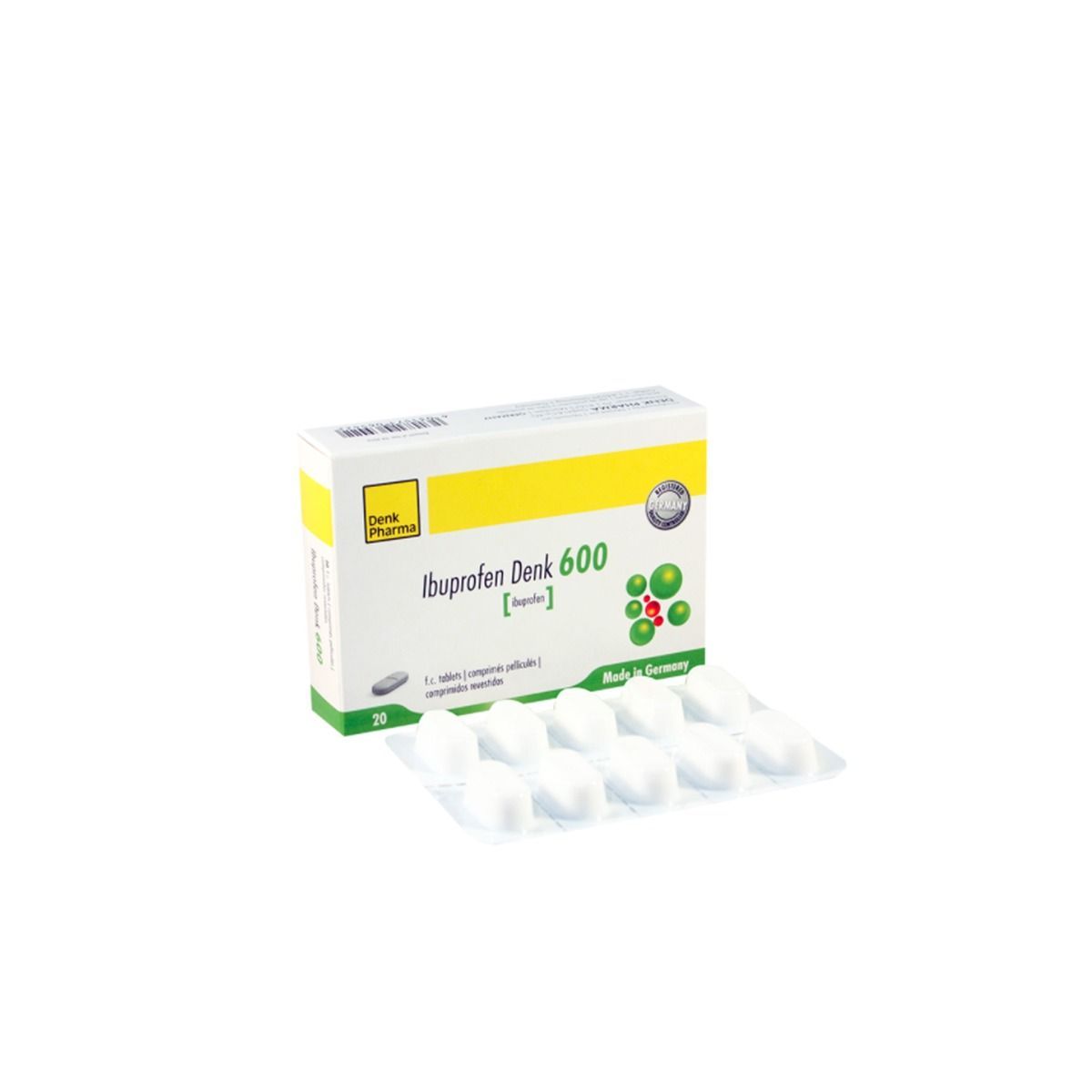 იბუპროფენი დენკი - Ibuprofen Denk 600მგ 20 ტაბლეტი
