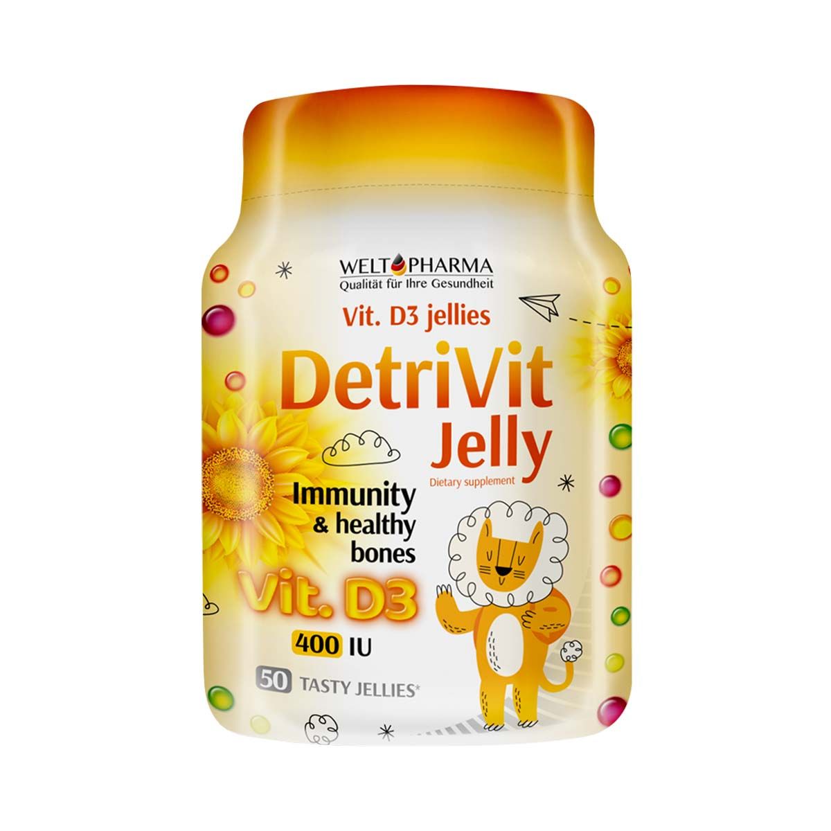 დეტრივიტი ჟელი - Detrivit Jelly 50 საღეჭი ჟელე