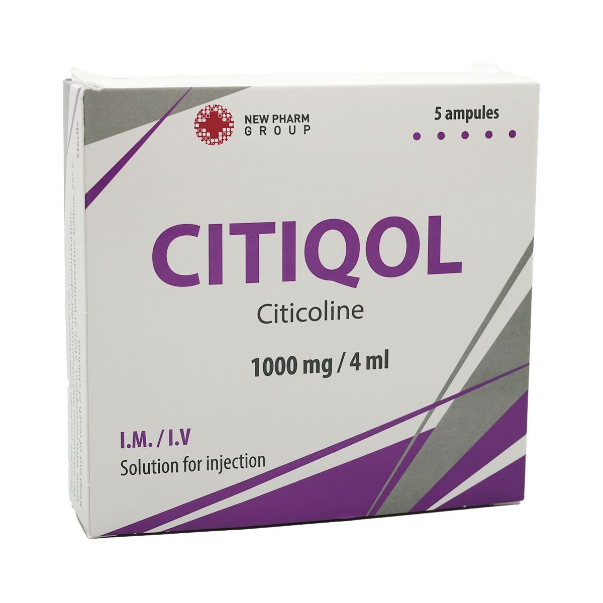 ციტიქოლი - Citiqol 1000მგ/4მლ 4მლ 5 ამპულა