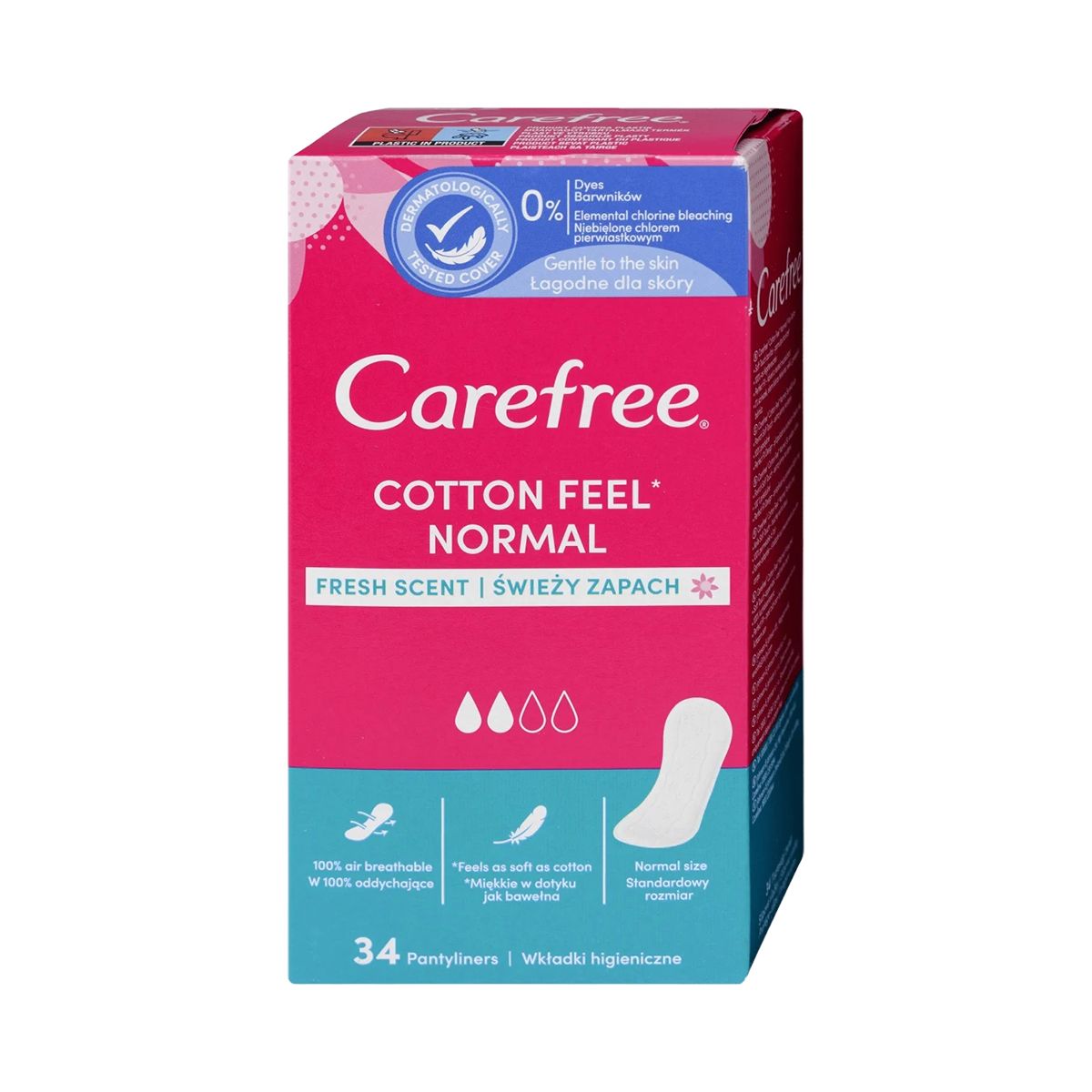 ყოველდღიური საფენი Cotton 34 ცალი 2365 ქეარფრი - Carefree