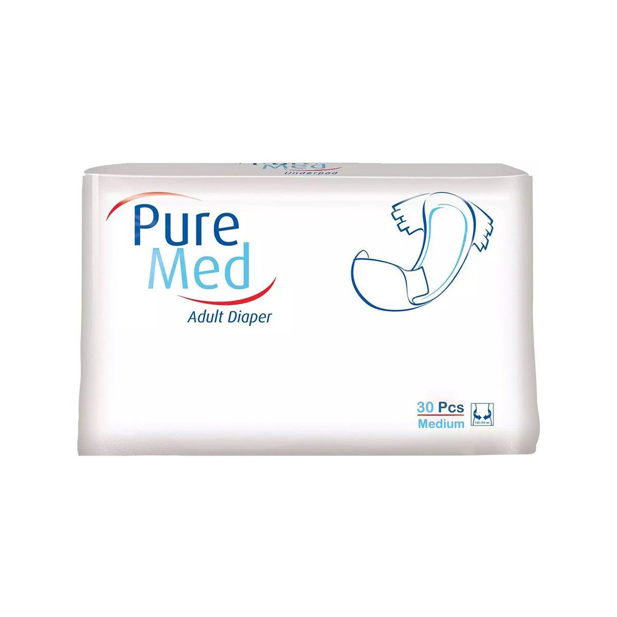მოზრდილთა საფენები M 30 ცალი 9075 პიურმედი - Puremed