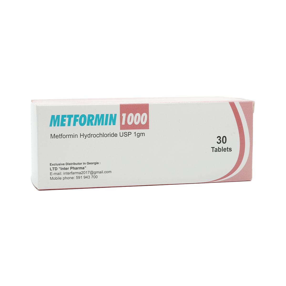 მეტფორმინი 1000 - Metformin 1000 1000მგ 30 ტაბლეტი