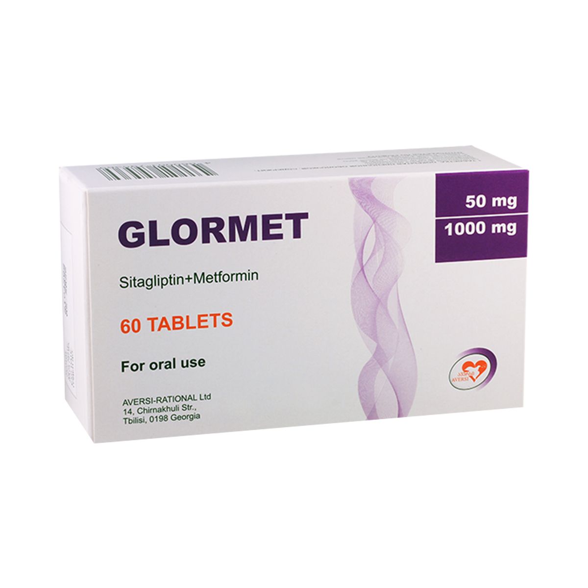 გლორმეტი - Glormet 50მგ/1000მგ 60 ტაბლეტი
