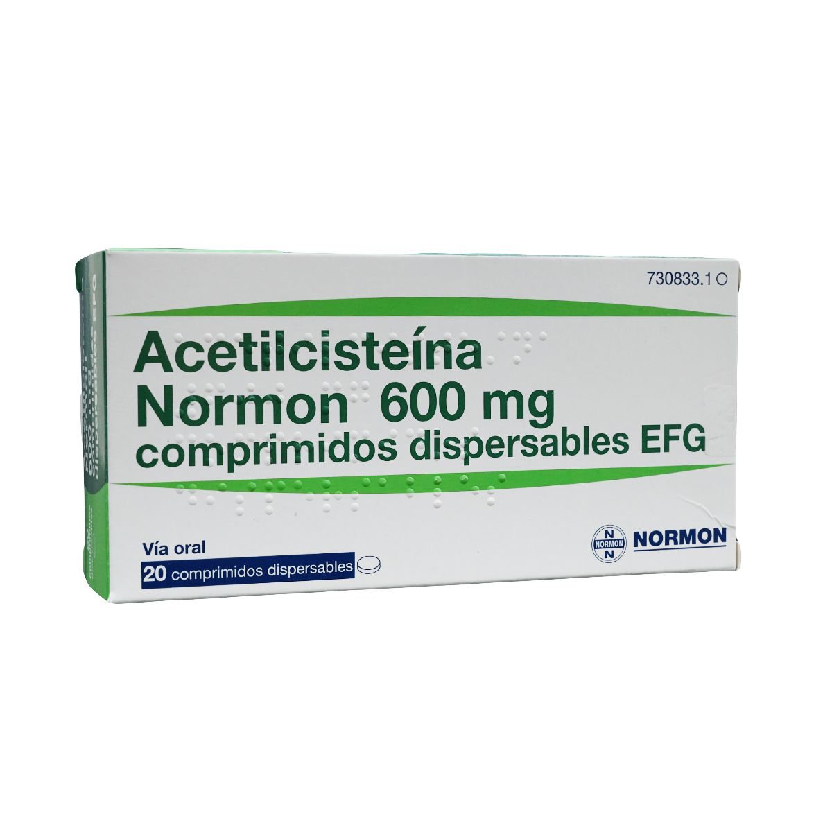 აცეტილცისტეინი ნორმონი - Acetilcisteina Normon 600მგ 20 ტაბლეტი