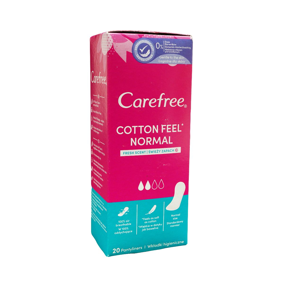 ყოველდღიური საფენი Cotton ფრეში 20 ცალი 7613 ქეარფრი - Carefree