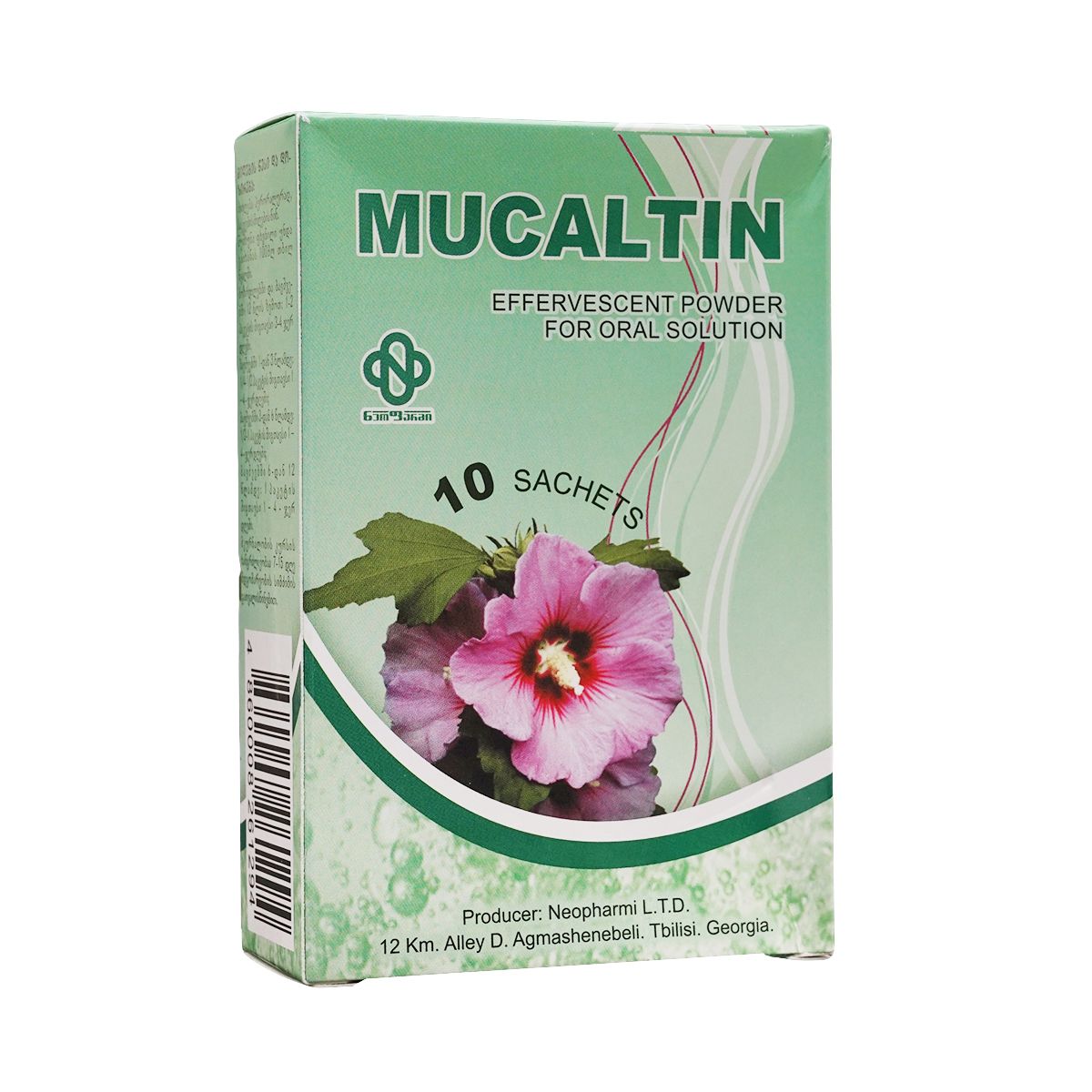 მუკალტინი - Mucaltin შუშხუნა ფხვნილი 10 პაკეტი