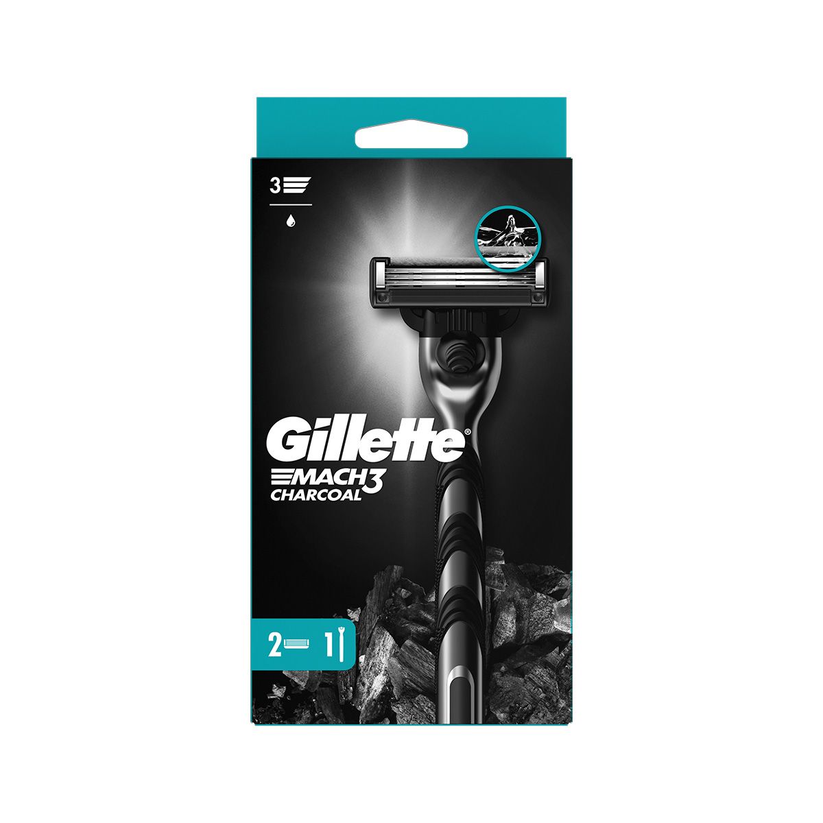 საპარსი დანადგარი Charcoal 2 ცალი 4308 ჯილეტი - Gillette