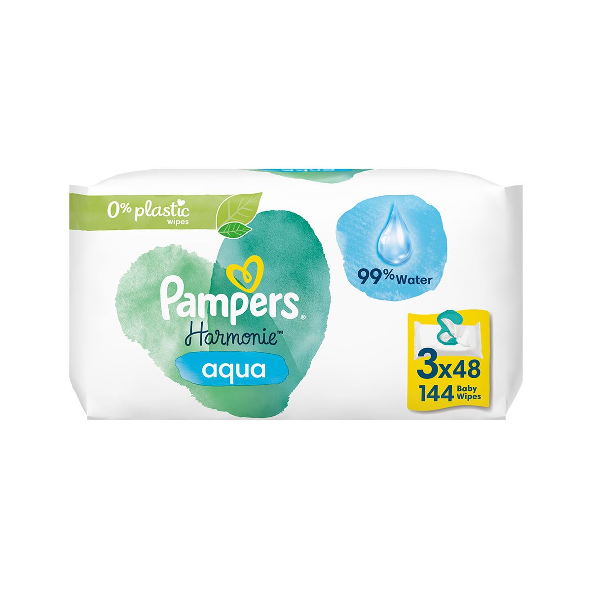 პამპერსი - Pampers სველი ხელსახოცი 48 ცალი 3 შეკვრა 8525