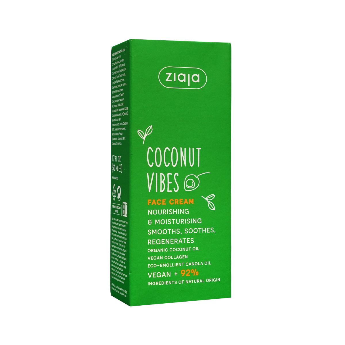 სახის კრემი COCONUT 50 მლ 3083 ზიაია - Ziaja