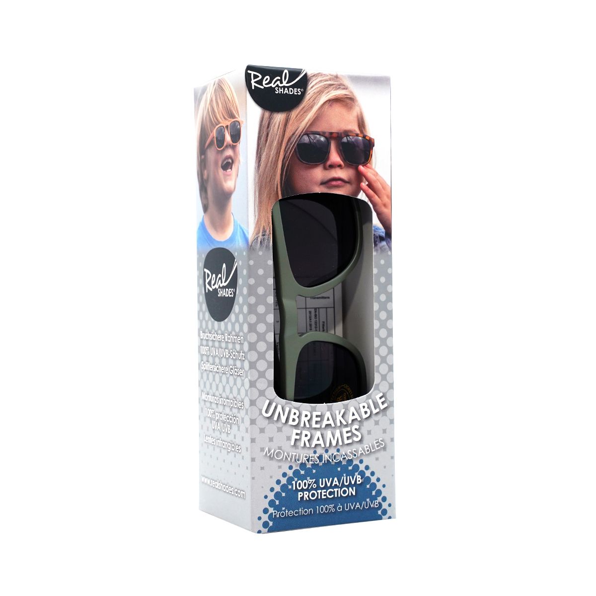 მზის სათვალე 4 წლიდან მწვანე 7719 რეალ შეიდს - Real Shades