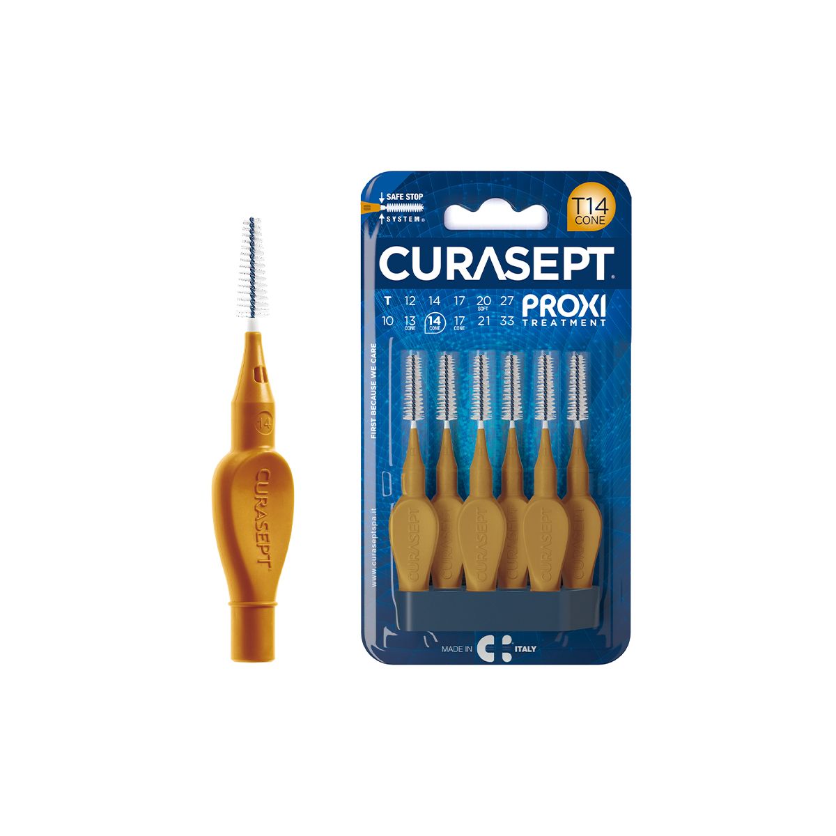 კბილთაშუა ჯაგრისი T14 Dark Gold 2865 კურასეპტი - Curasept